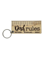 Dad Rules Keychain