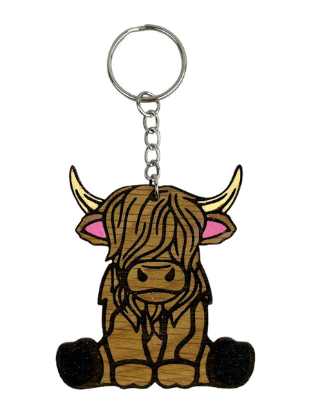 Highland Cow Keychain