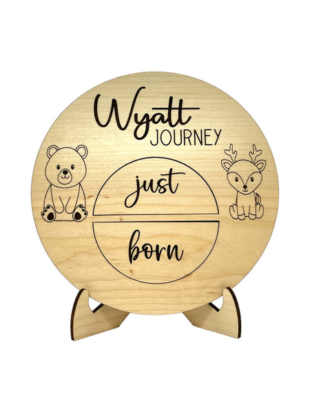 Baby Milestone Set - Bear and Deer - PERSONALIZED