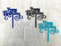 Happy Birthday Cake Topper - Choose Your Color