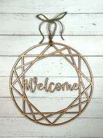 Geometric Welcome Sign