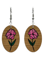 Pink Flower Earrings