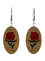 Red Flower Earrings