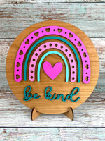 Be Kind Rainbow - Pink & Turquoise