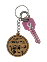 Happy Campers Keychain - Green