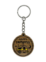 Happy Campers Keychain - Yellow