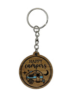 Happy Campers Keychain - Blue