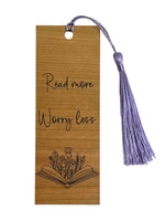 Read More Worry Less Bookmark - Cherry