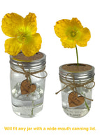 Flowers for Mom Jar Lid