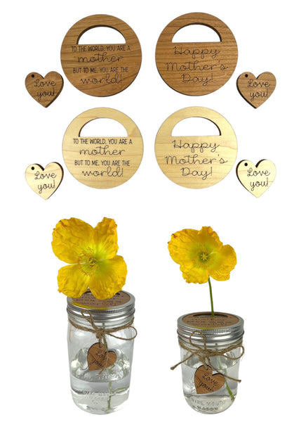 Flowers for Mom Jar Lid