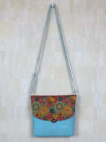 Cork Purse - Turquoise and Floral