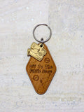 Keychain - Off to the Fabric Store - Choose Color & Charm