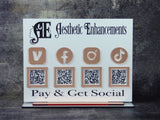 CUSTOM QR Code Sign - Pay & Get Social Sign