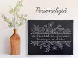 Slate Sign / Trivet (9" x 7") - We Decided on Forever - PERSONALIZED